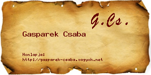 Gasparek Csaba névjegykártya